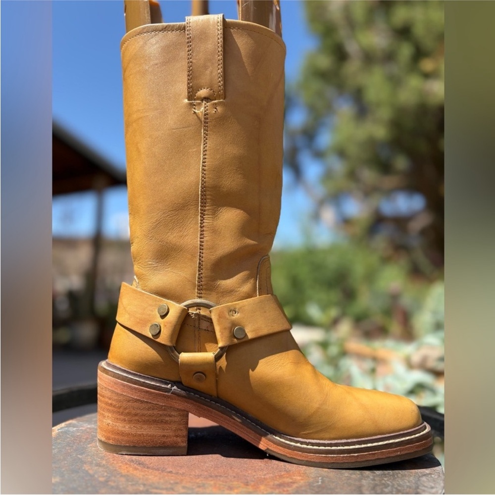 Frye Women's Heeled Boots in Mustard Yellow - Picture 8 of 9